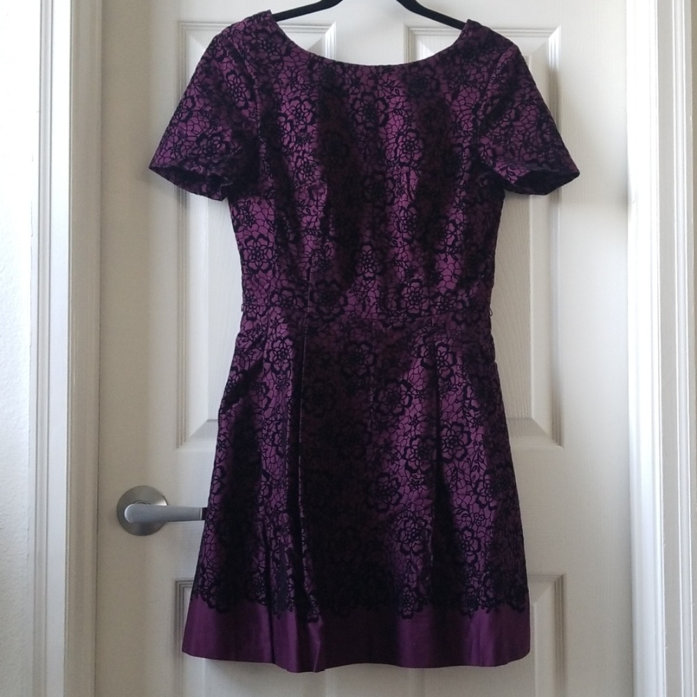 Intricate Oasis Fit & Flare Pleated Dress UK Sz 10
